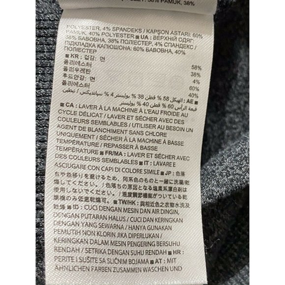 Banana Republic Men’s Sz L Gray Waffle Thermal kangaroo pocket Hooded Sweatshirt - Picture 6 of 12